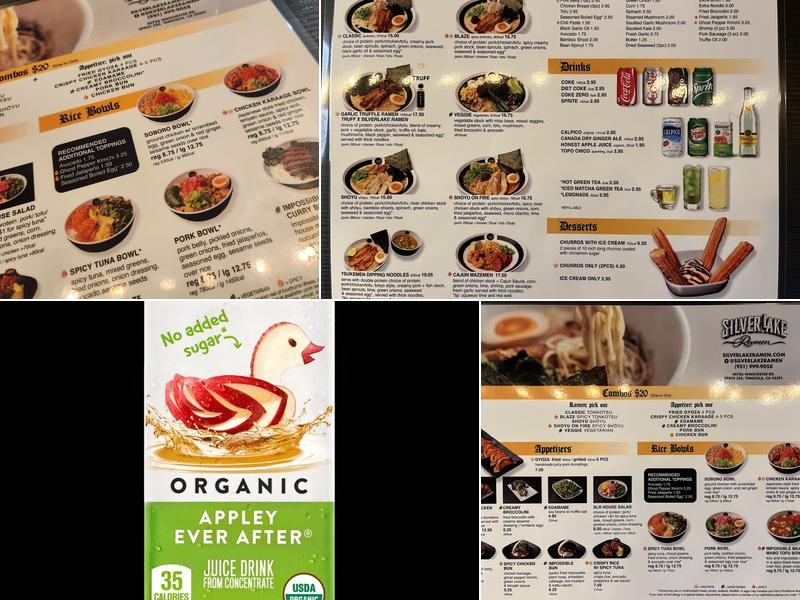 Silverlake Ramen Temecula Menu