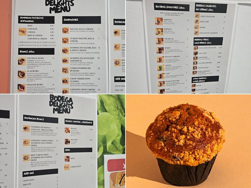 Bodega Delights Menu