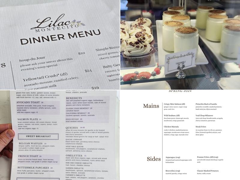 Lilac Montecito Menu