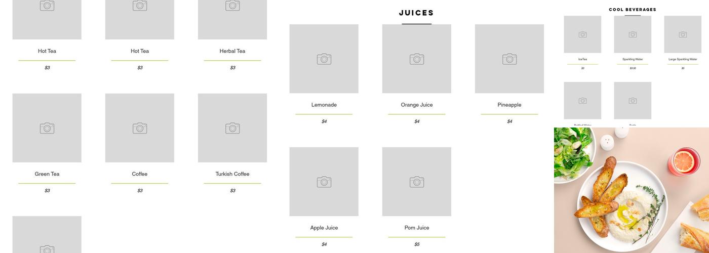 Pom & Olive Menu