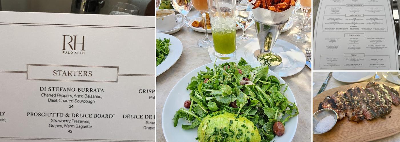 RH Rooftop Restaurant Palo Alto Menu