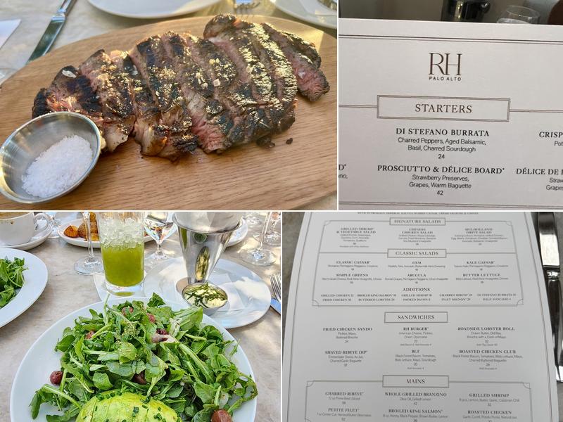 RH Rooftop Restaurant Palo Alto Menu
