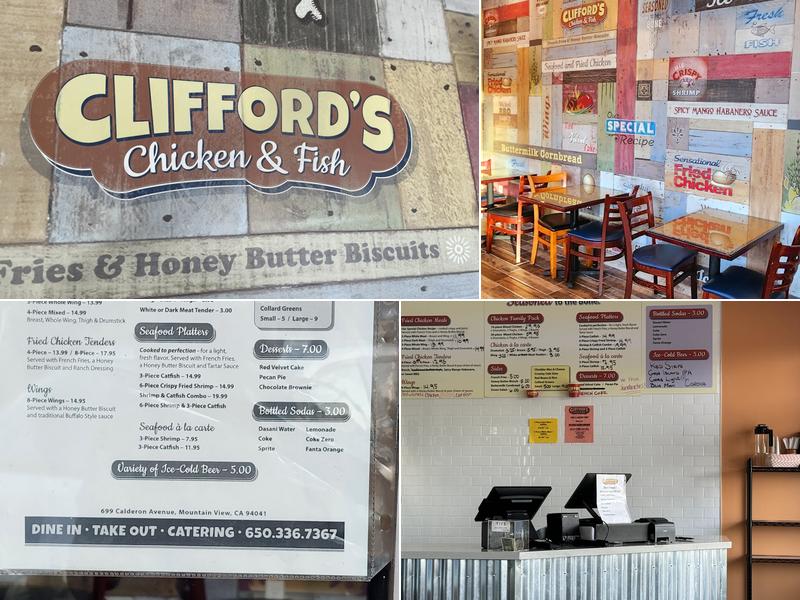 Clifford's Chicken & Fish Menu