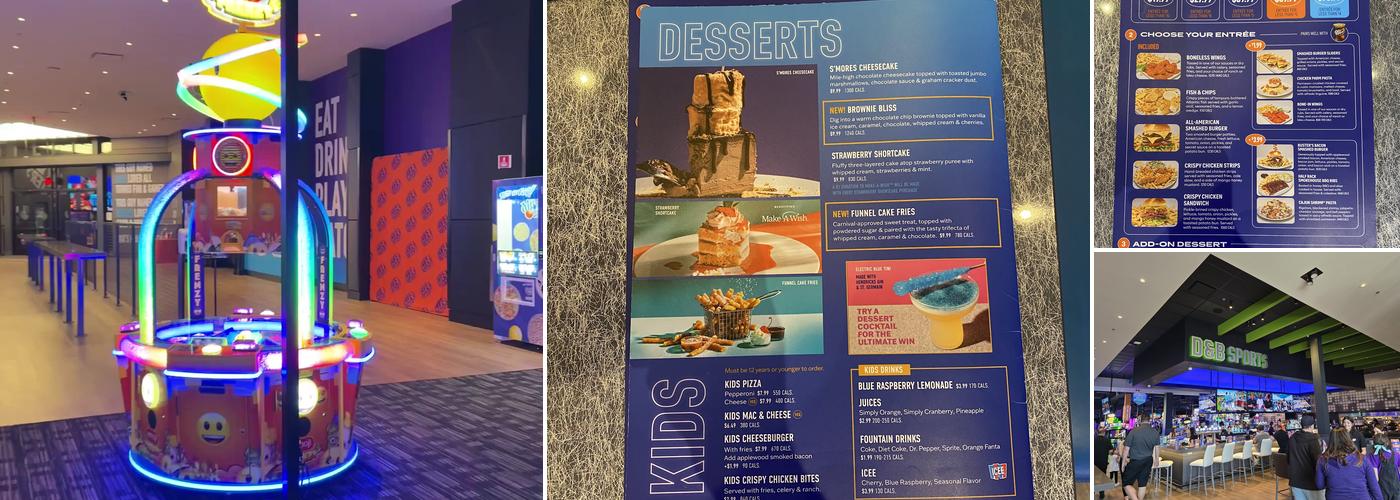 Dave & Buster's Folsom Menu