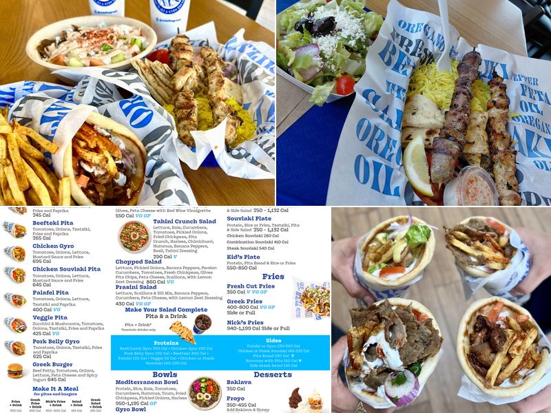 Nick The Greek Menu