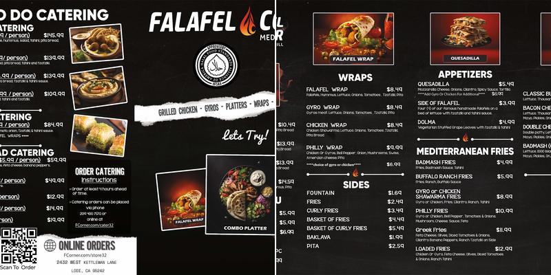Falafel Corner Menu