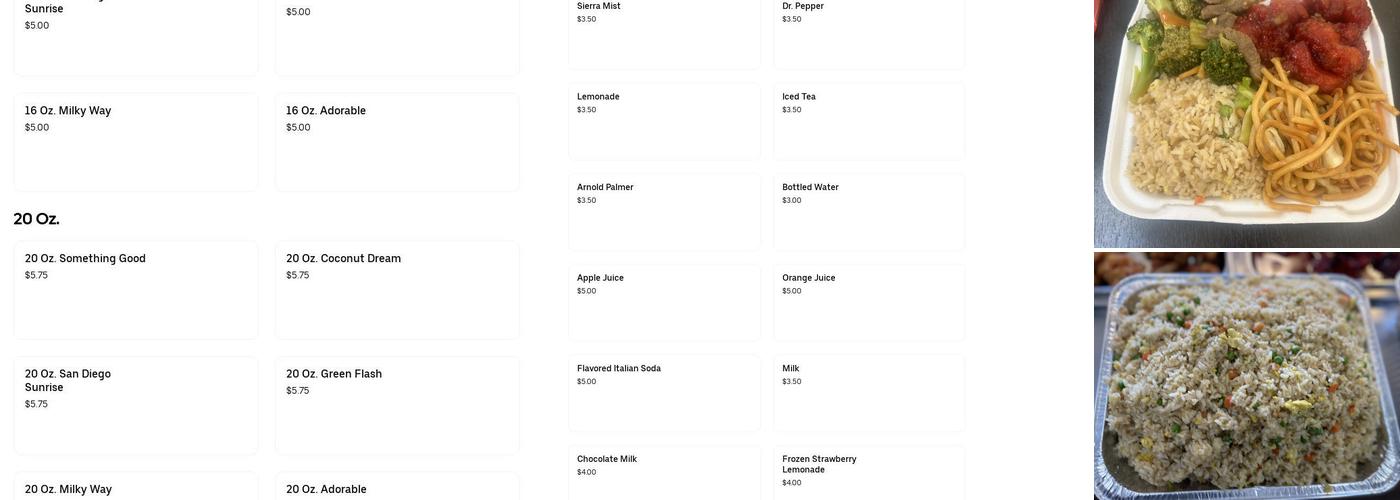 Kim’s Express Menu