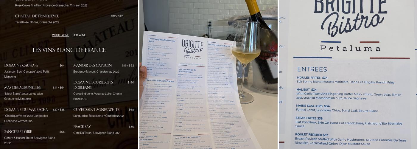 Brigitte Bistro Menu