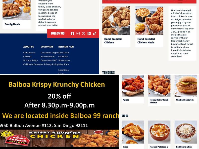 Krispy Krunchy Chicken Menu