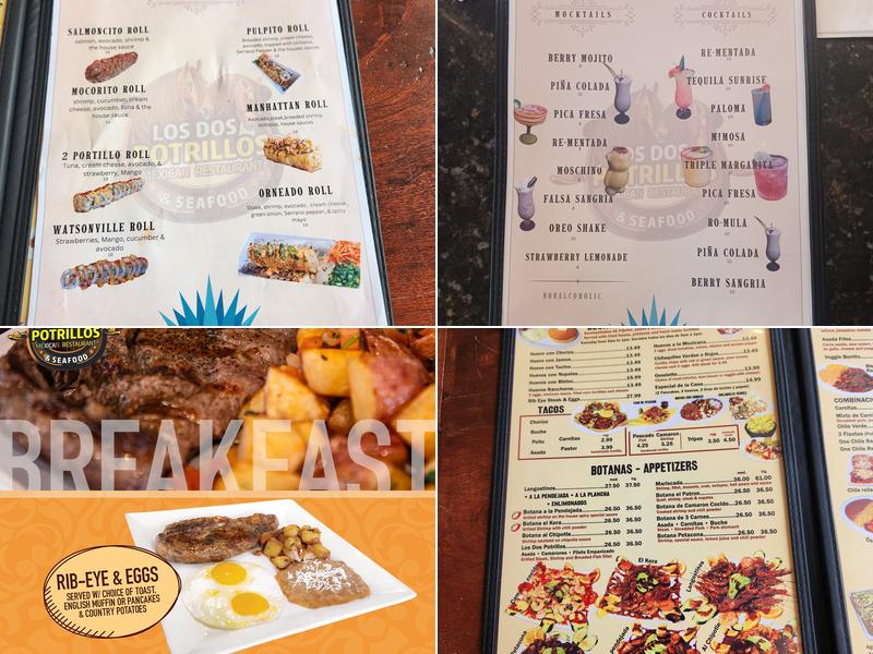 Los Dos Potrillos Menu