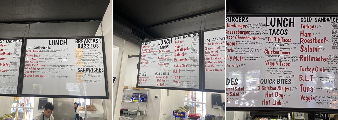 Roundhouse Deli Menu