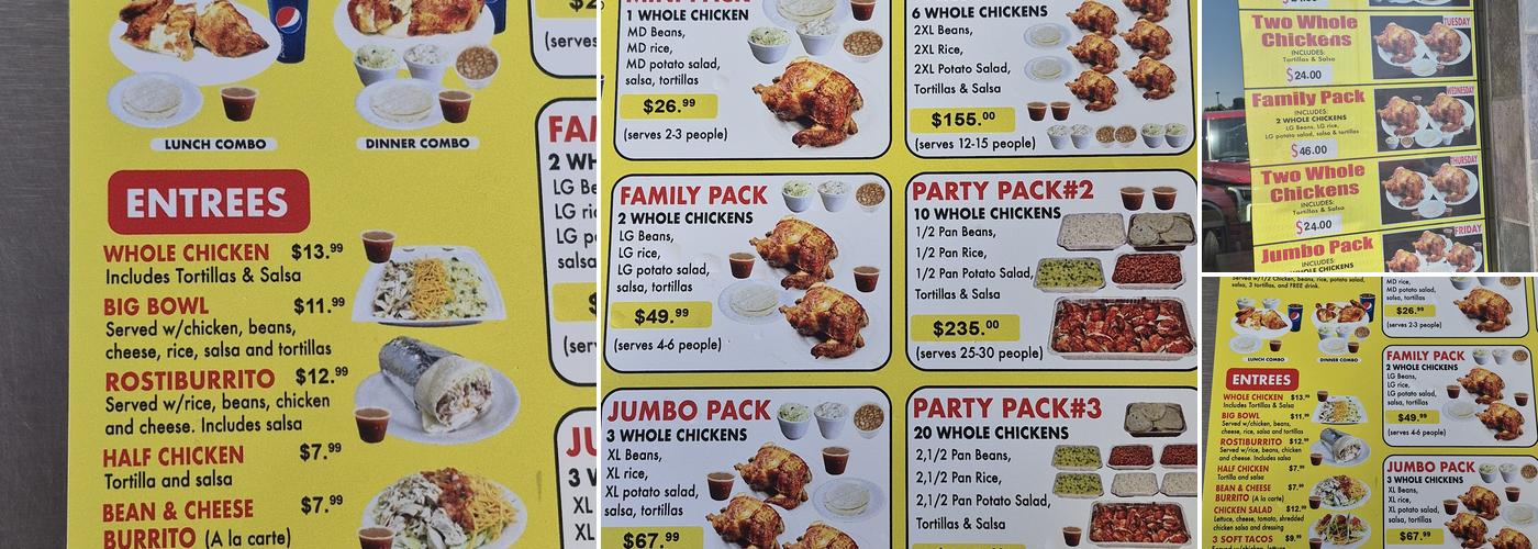 Rostichicken Menu