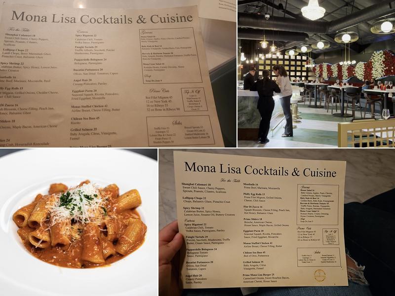 Mona Lisa Cocktails & Cuisine Menu