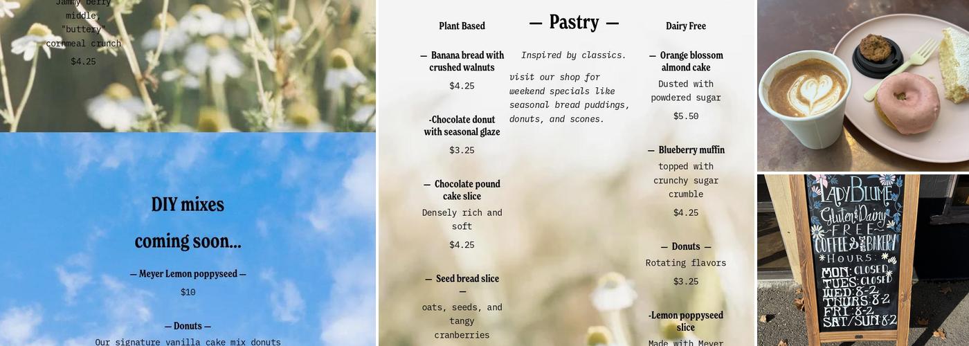 Lady Blume Microbakery + Coffee Menu