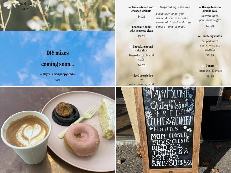 Lady Blume Microbakery + Coffee Menu
