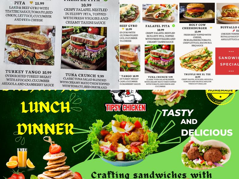 TIPSY CHICKEN-SANDWICH BAR Menu