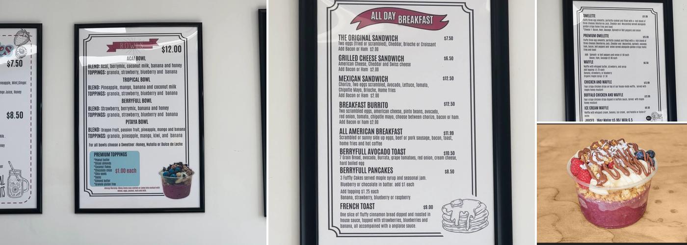 Berryfull Sanford Menu