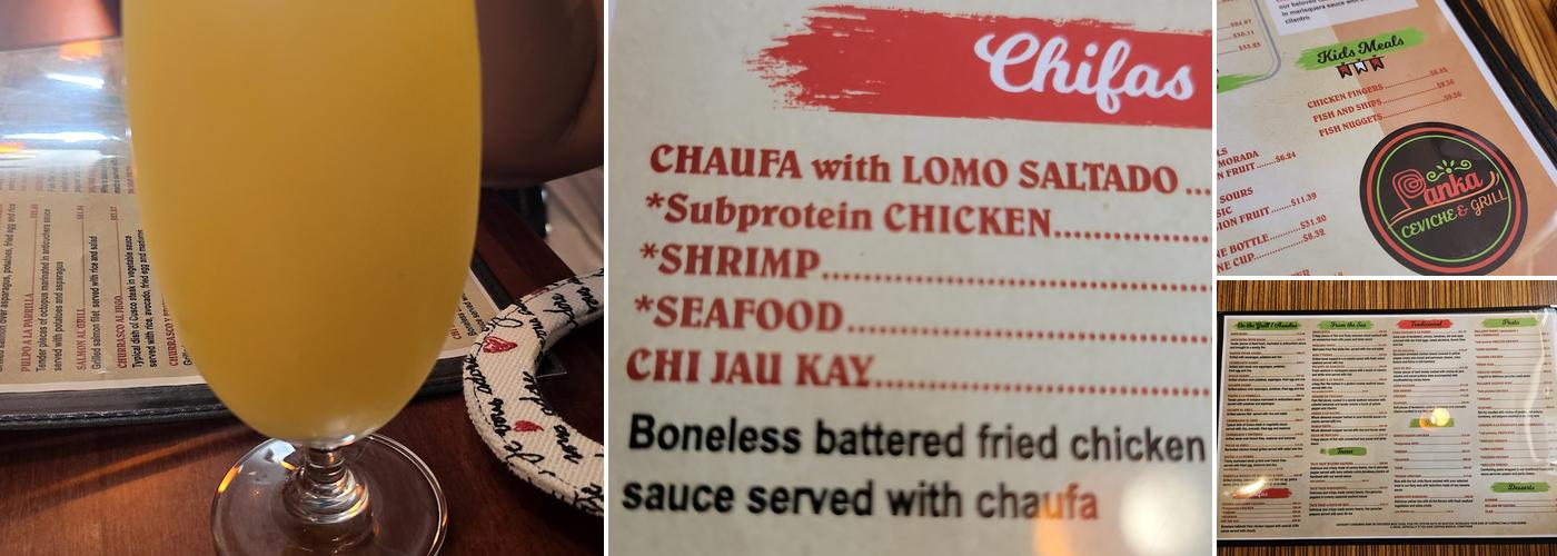 Panka Ceviche & Grill Menu
