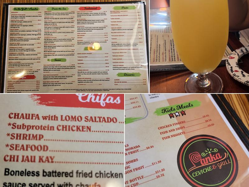 Panka Ceviche & Grill Menu