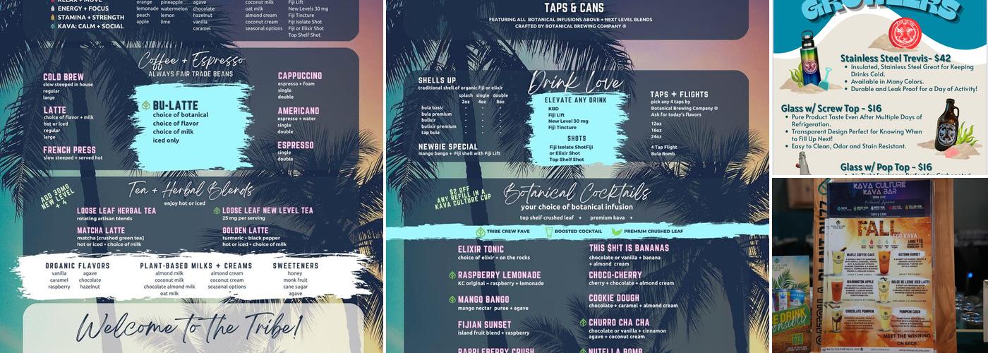 Kava Culture Kava Bar Menu