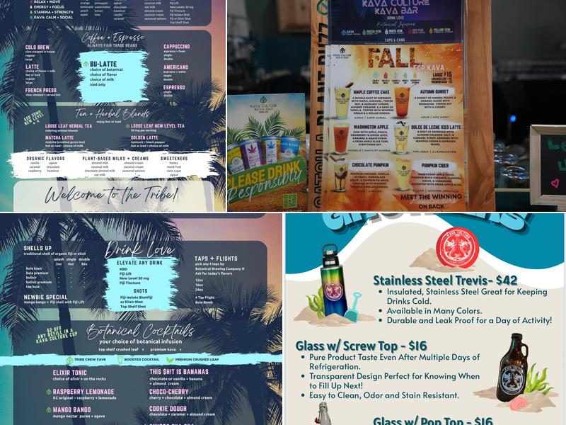 Kava Culture Kava Bar Menu