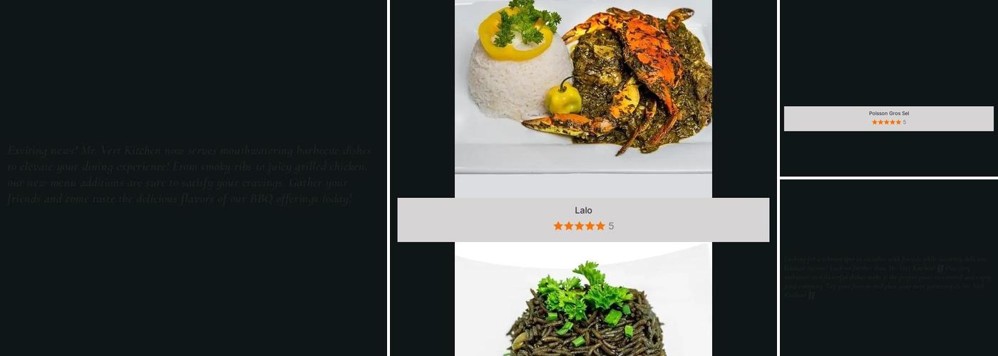 Mr. Vert's Kitchen Menu