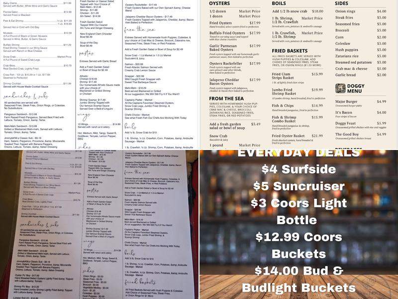 Oviedo Oyster House Menu