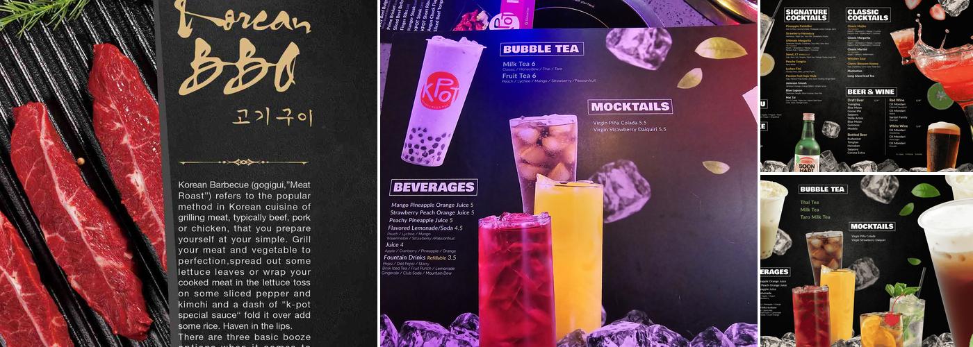 KPOT Korean BBQ & Hot Pot Menu
