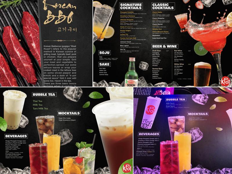 KPOT Korean BBQ & Hot Pot Menu