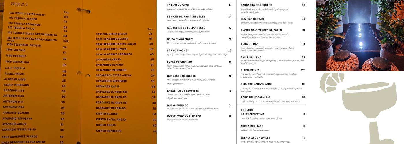 Ceiba Menu