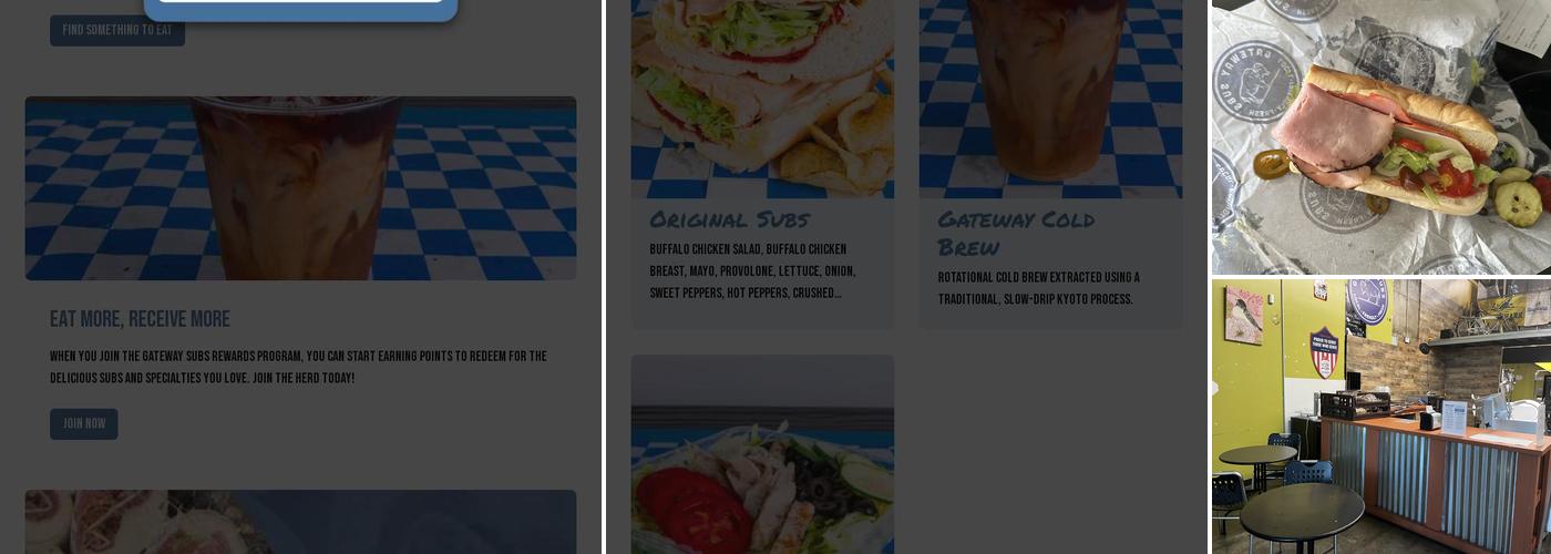 Gateway Subs Menu