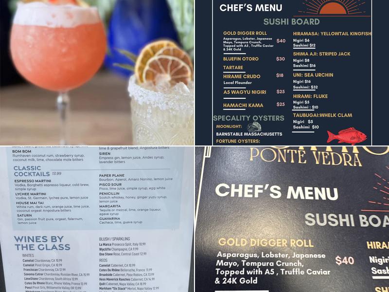 The Boathouse Ponte Vedra Menu