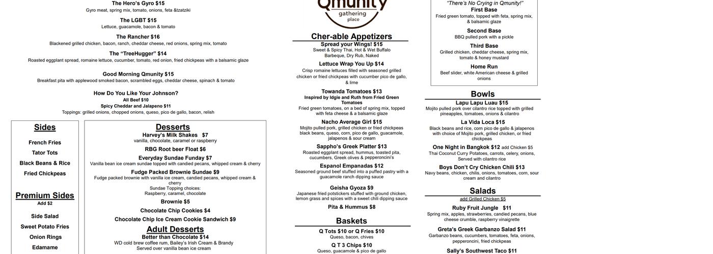 Qmunity Menu