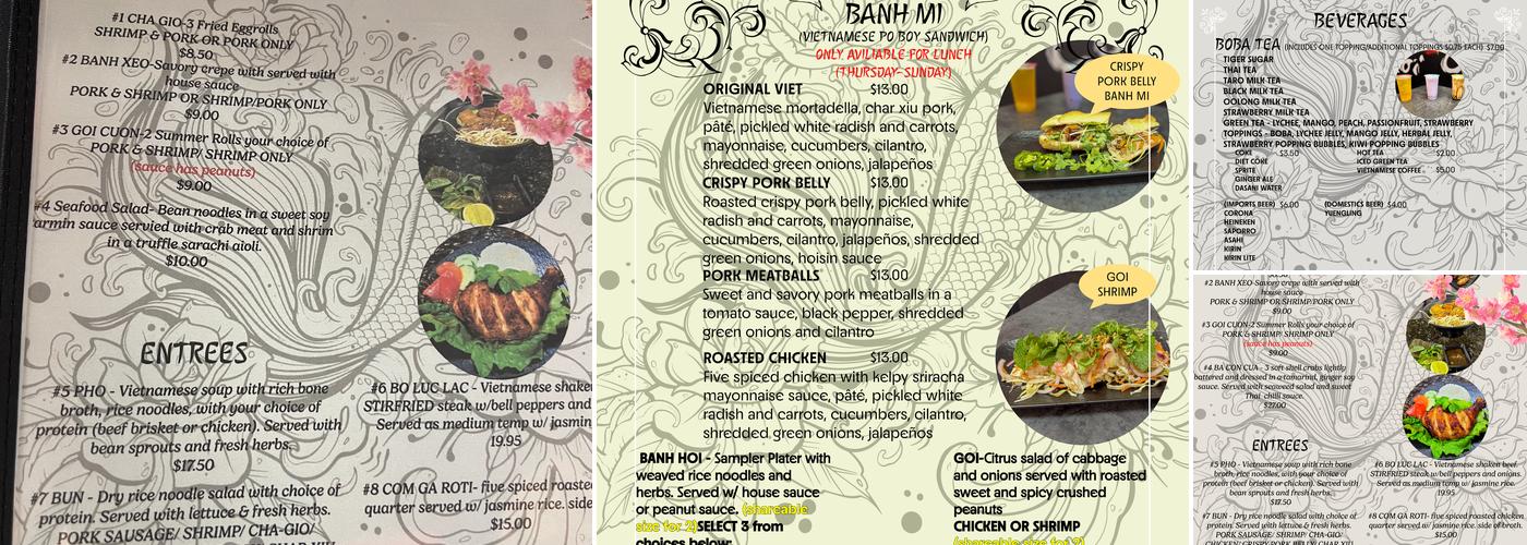 KOI CAFE Menu