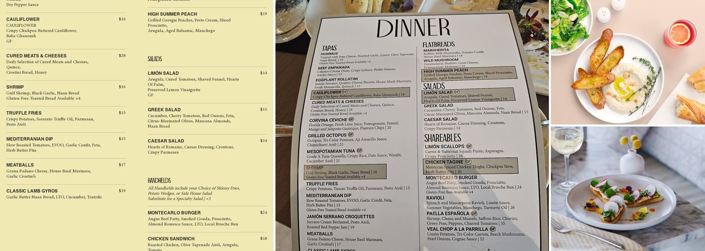 Limón Rooftop Bar Menu
