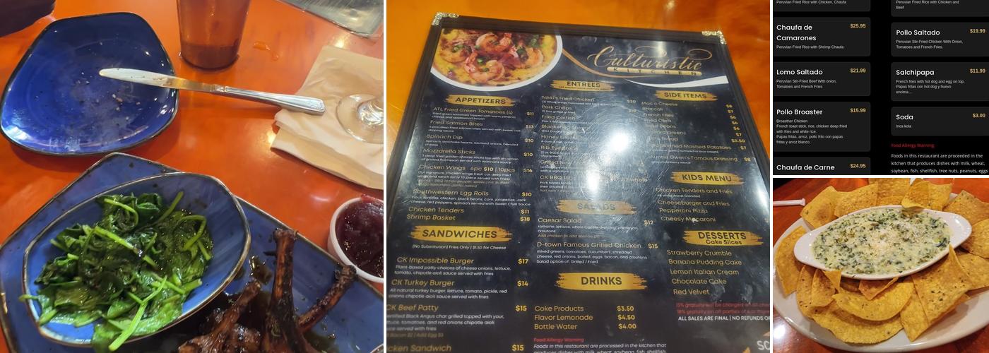 Culturistic Kitchen Menu