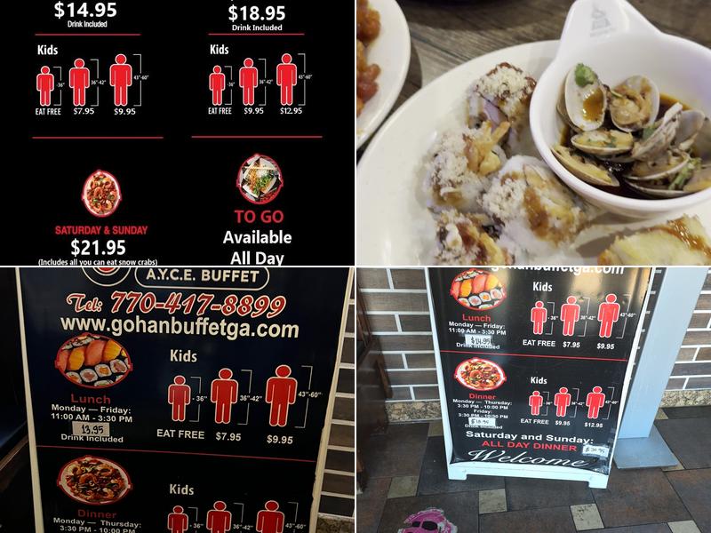 Gohan Buffet Menu