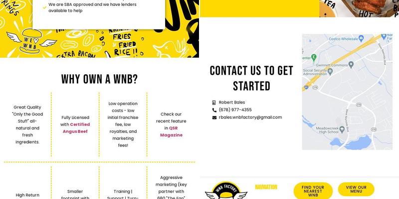 WNB Factory - Wings and Burger Menu