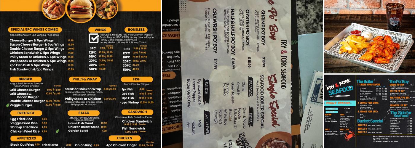 FRY & FORK Menu