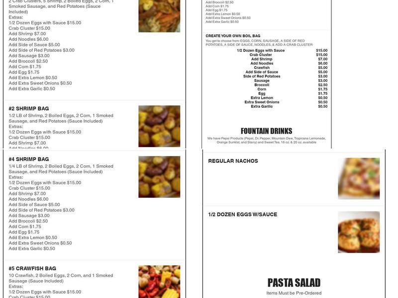 The Seafood Spot Menu