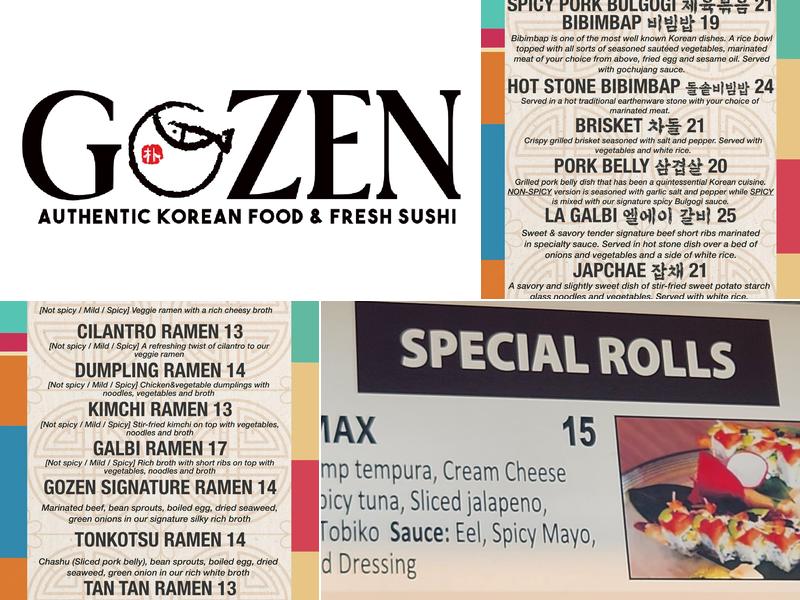 Gozen Menu