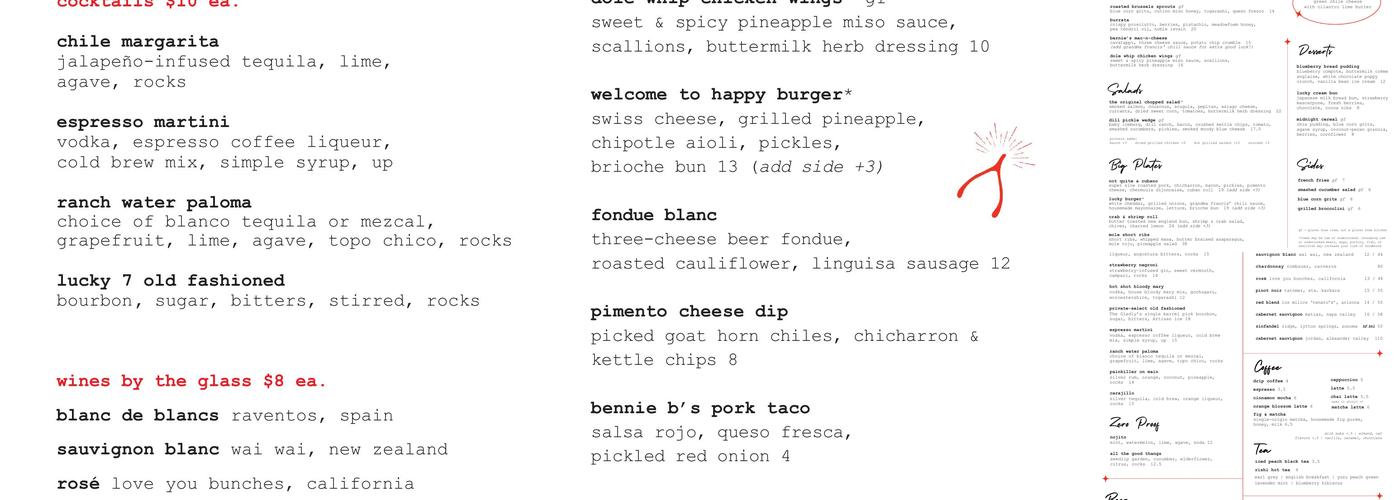 Beginner's Luck Menu