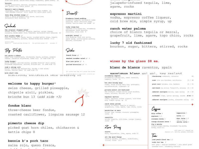Beginner's Luck Menu