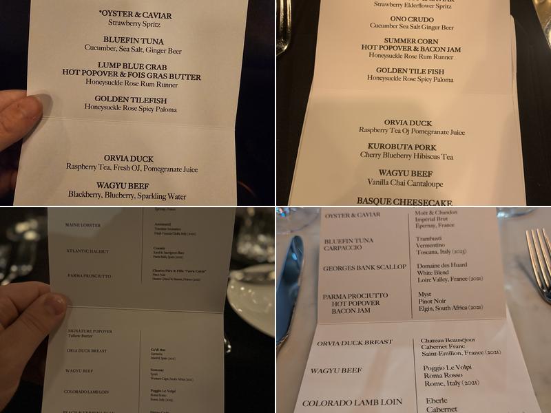 Honeysuckle Rose Menu