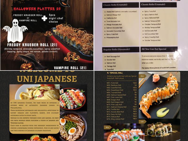 UNI Japanese Cuisine | Japanese, Hibachi & Ramen Restaurant Menu