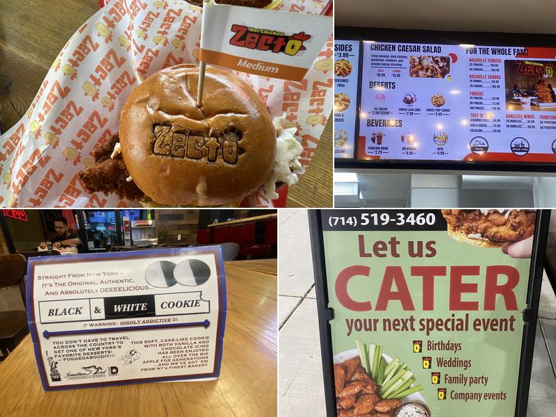 Zecto Hot Chicken Menu