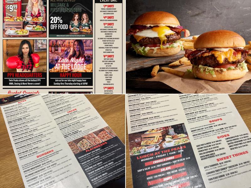 Twin Peaks Menu