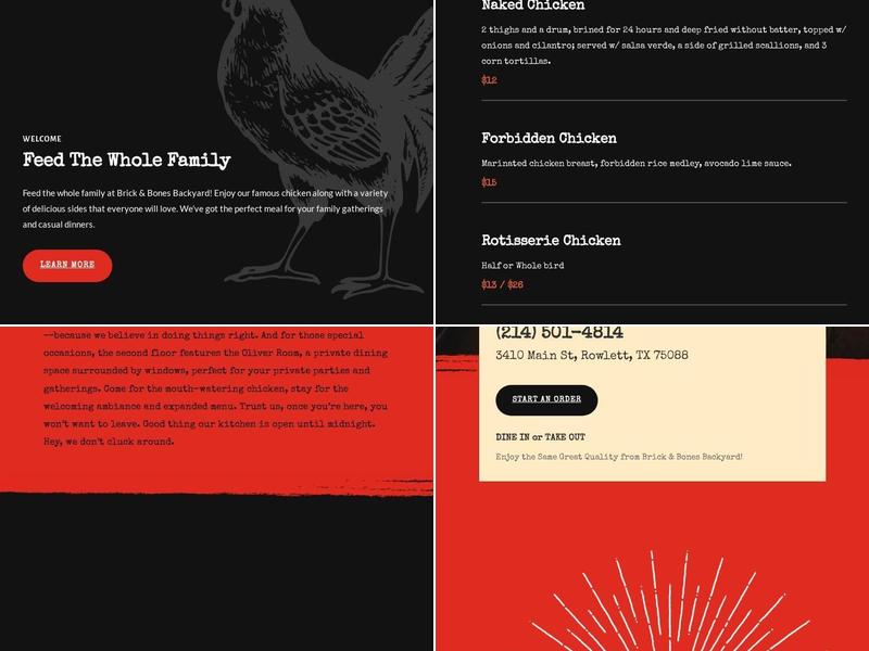 Brick & Bones Backyard Menu