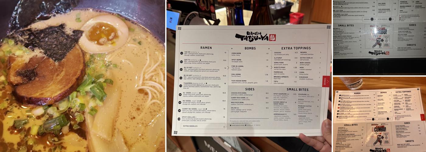 Ramen Tatsu-ya Menu