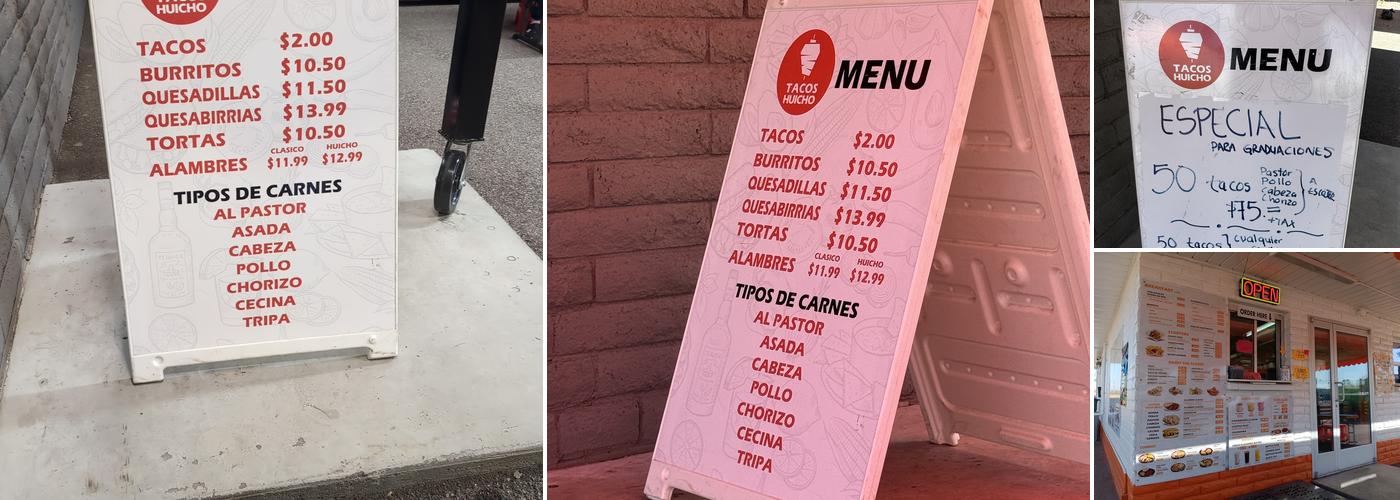 Tacos Huicho Menu